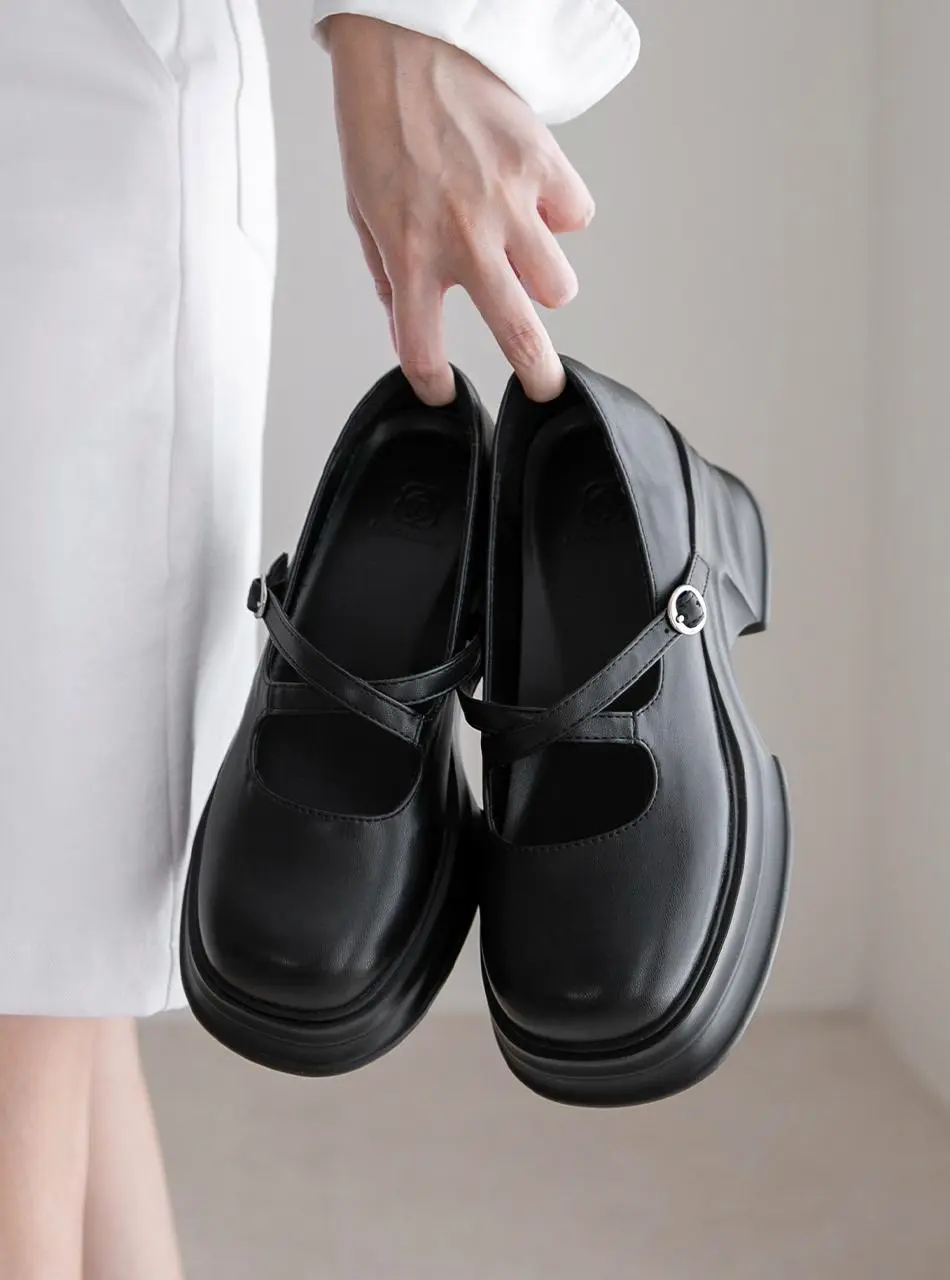 Double Lightweight Sole Maple Platform 7cm Mary Jane Shoes