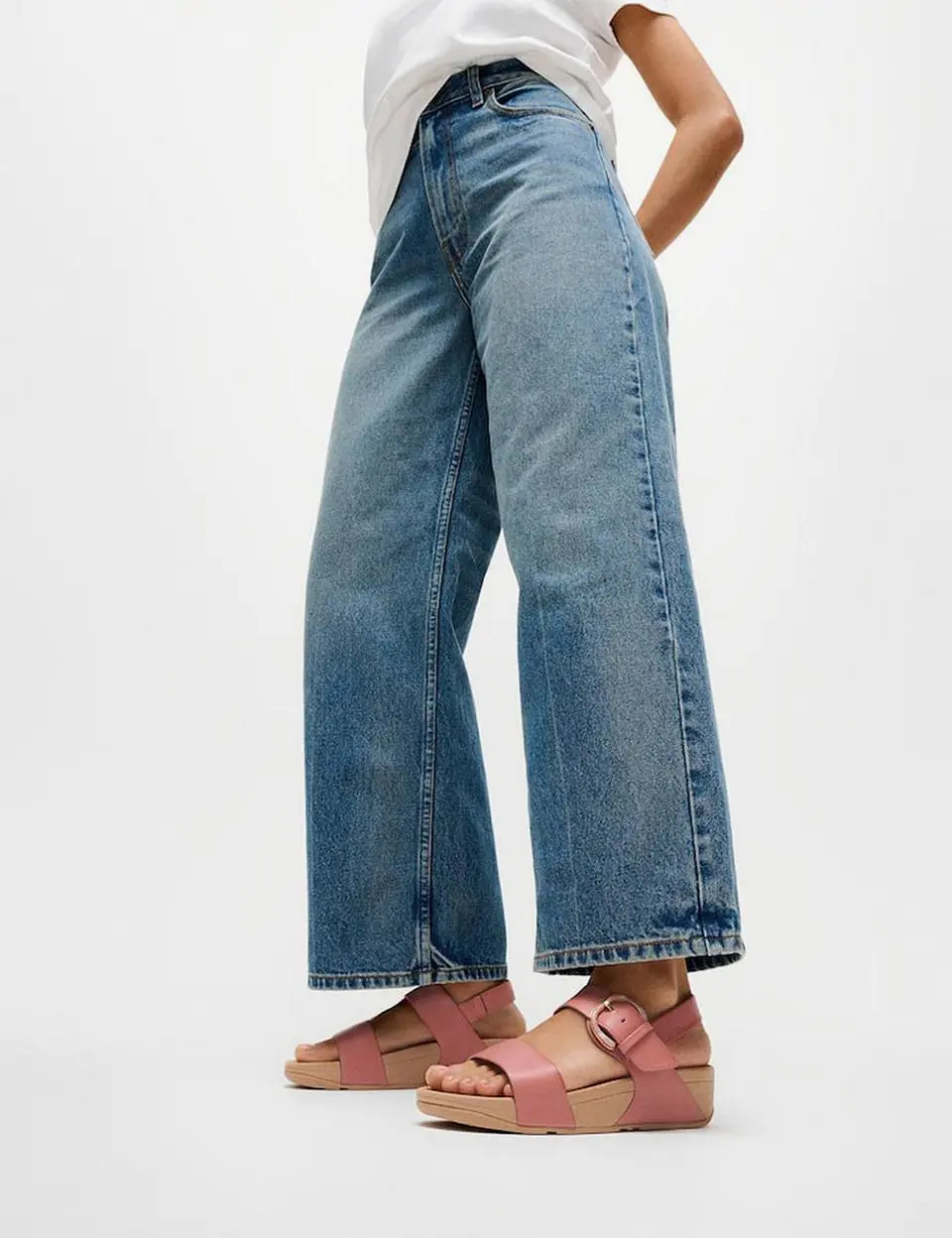 [Samsung C&T Official] Women's Lulu Resin Buckle Leather Backstrap Sandals - Rust Rose (FT64K2S427)