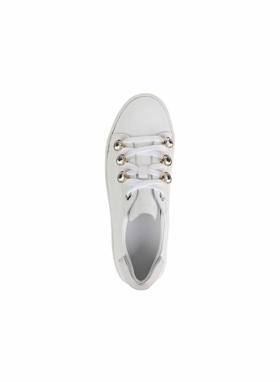 Lace-up Jewel Sneakers [Silver] (DMP1900KWH/SV)
