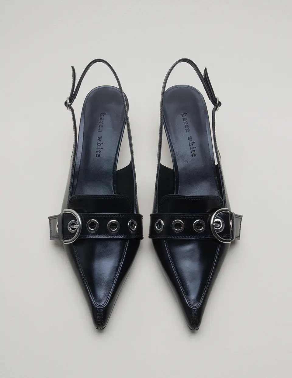 Buckle sling back 4cm Pumps (kw3017)