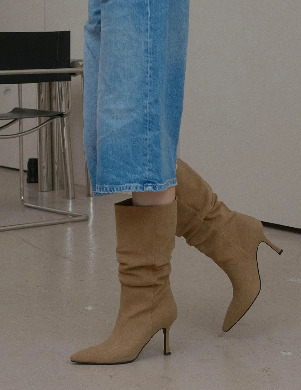 Texas Stiletto Slouchy Middle Boots (me2457)