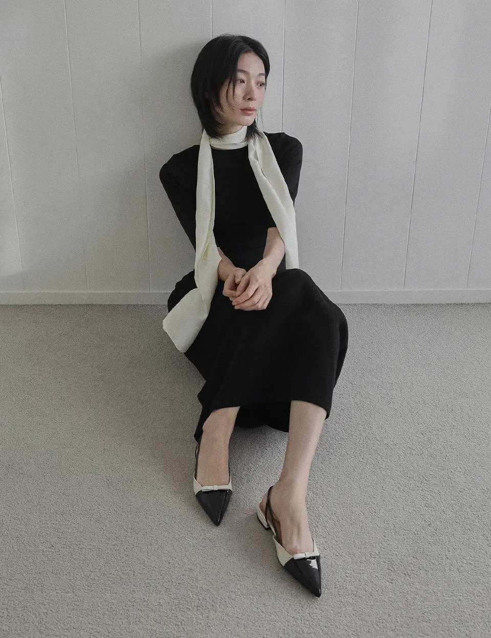 Vesella Ribbon Slingback Flat 2cm Ballet