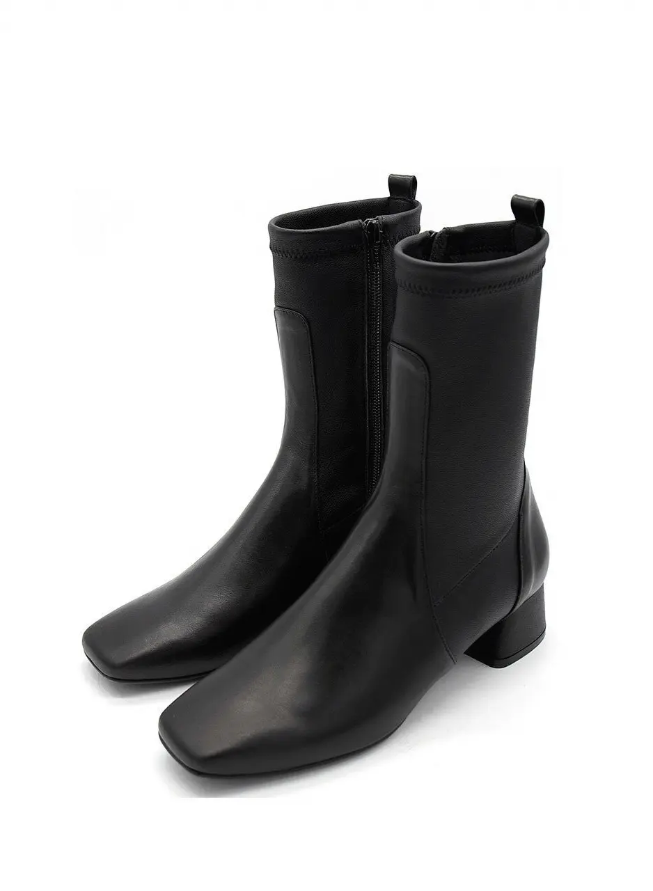 Two Parts Ankle Boots - Black
