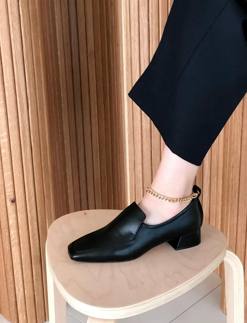 Minimal Square Loafer_Black