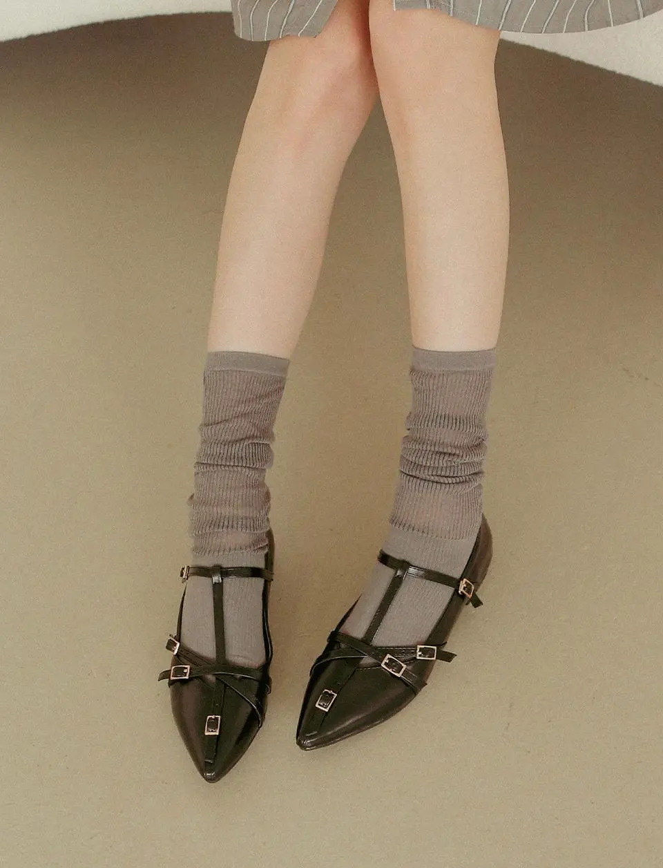 point T strap maryjane flat _ 3colors