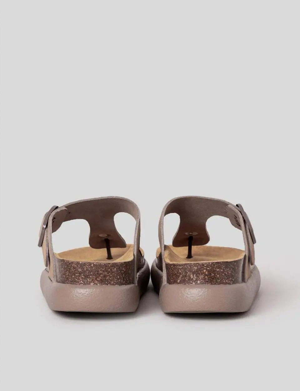 SCHOLL Cork Flip-Flop Chunky Sole Sandals [Yellowish Brown] (HH54K2C31B)