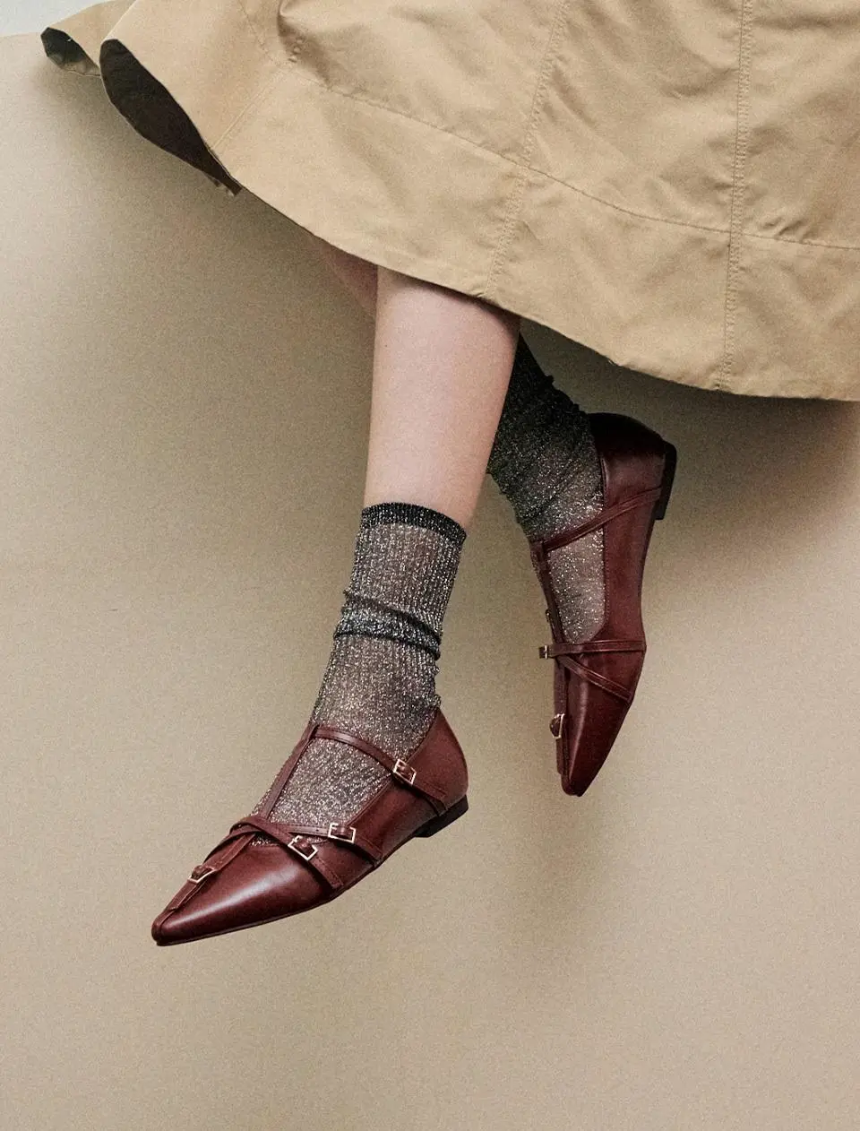 point T strap maryjane flat _ 3colors