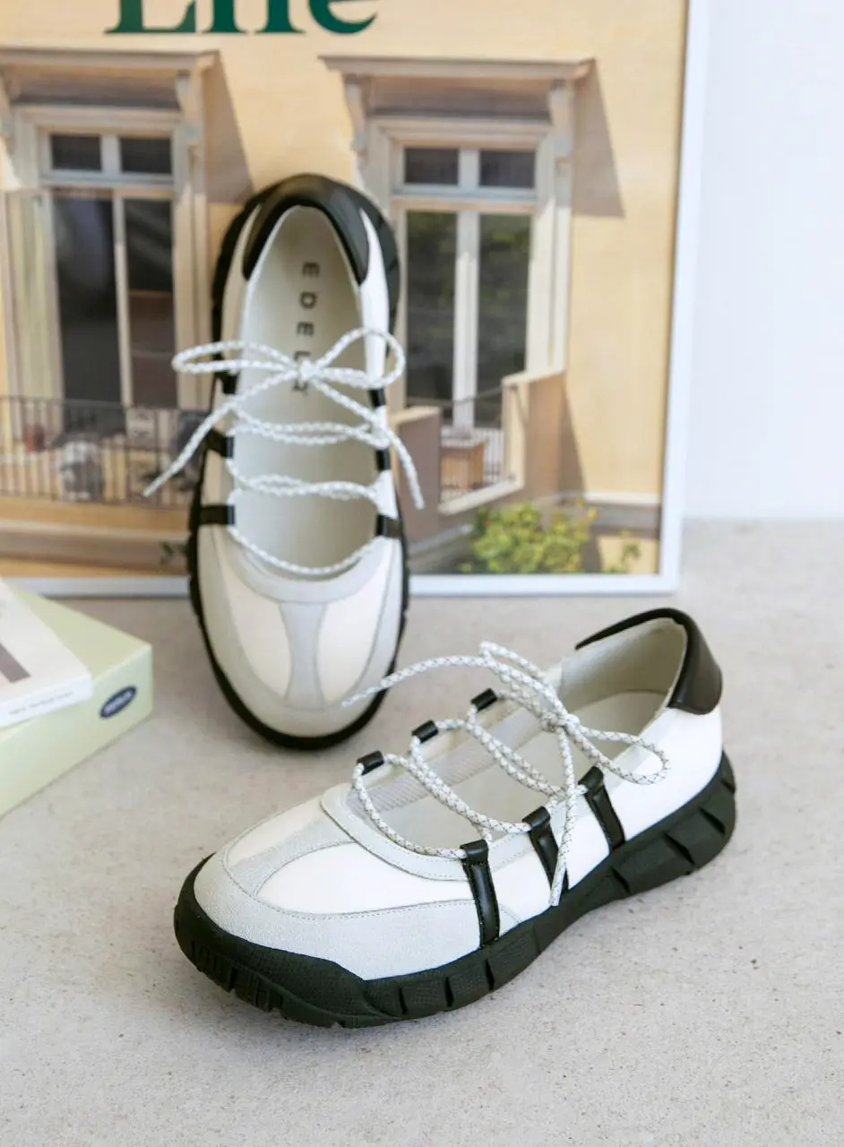 [Exclusive] Romiel BANDING leather sneakers