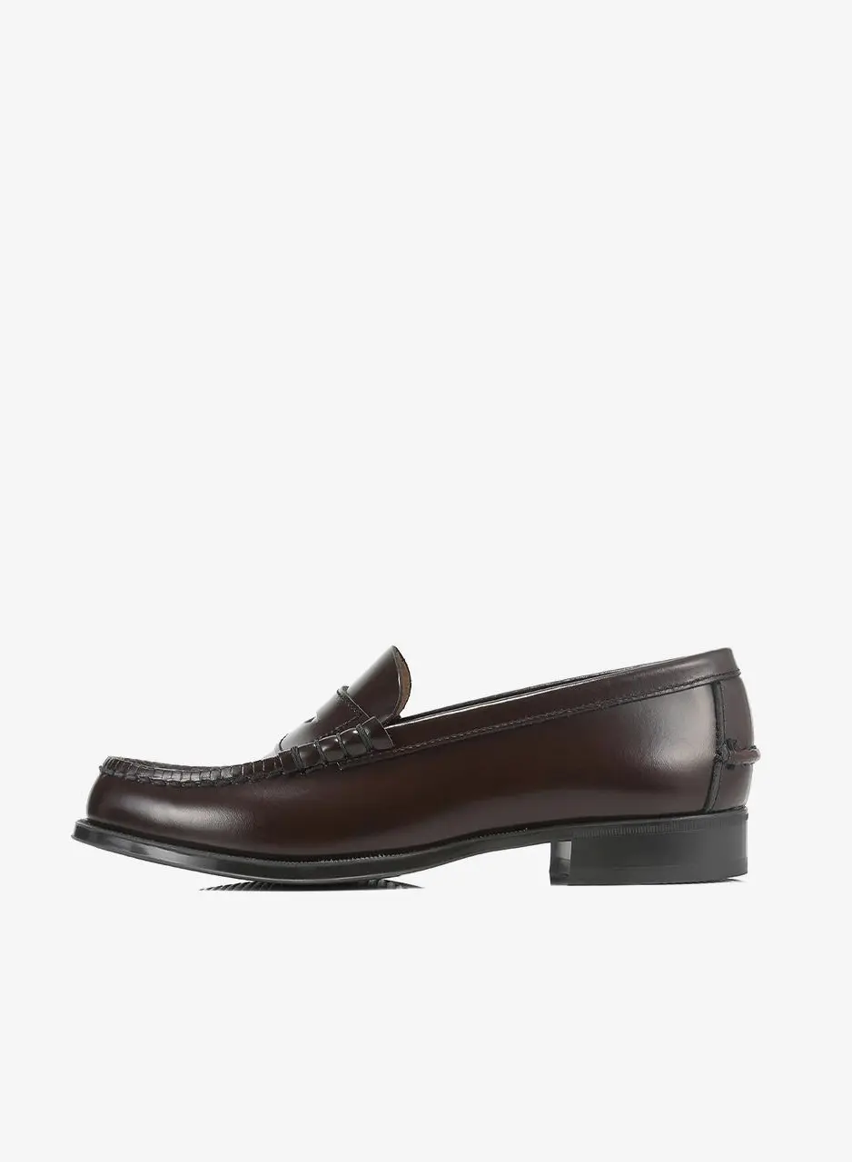 Cowhide Leather Classic Penny Loafer (HS-304) [BROWN]