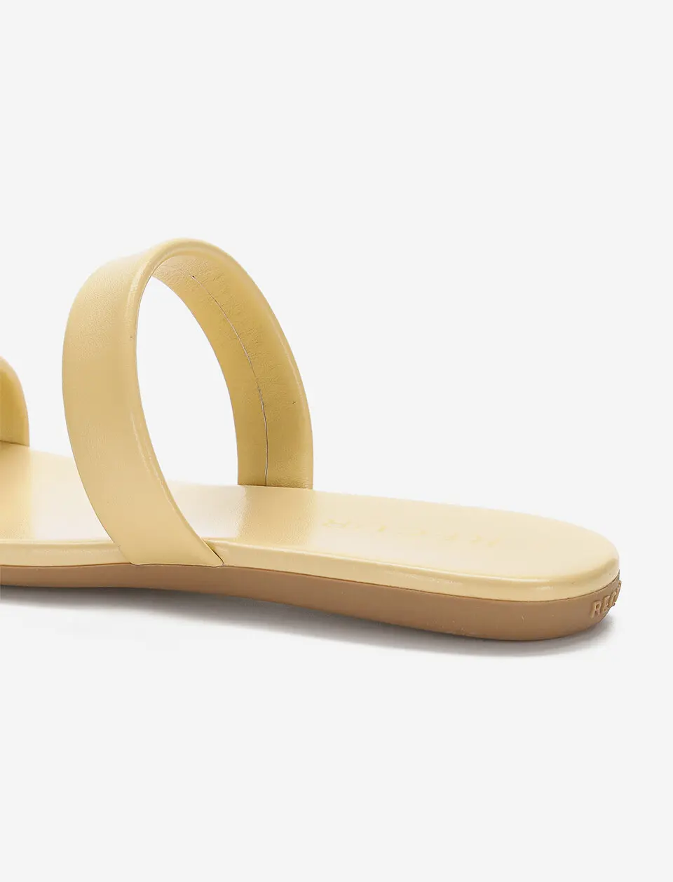 Anello Modern Padded Double Strap Slides - Butter