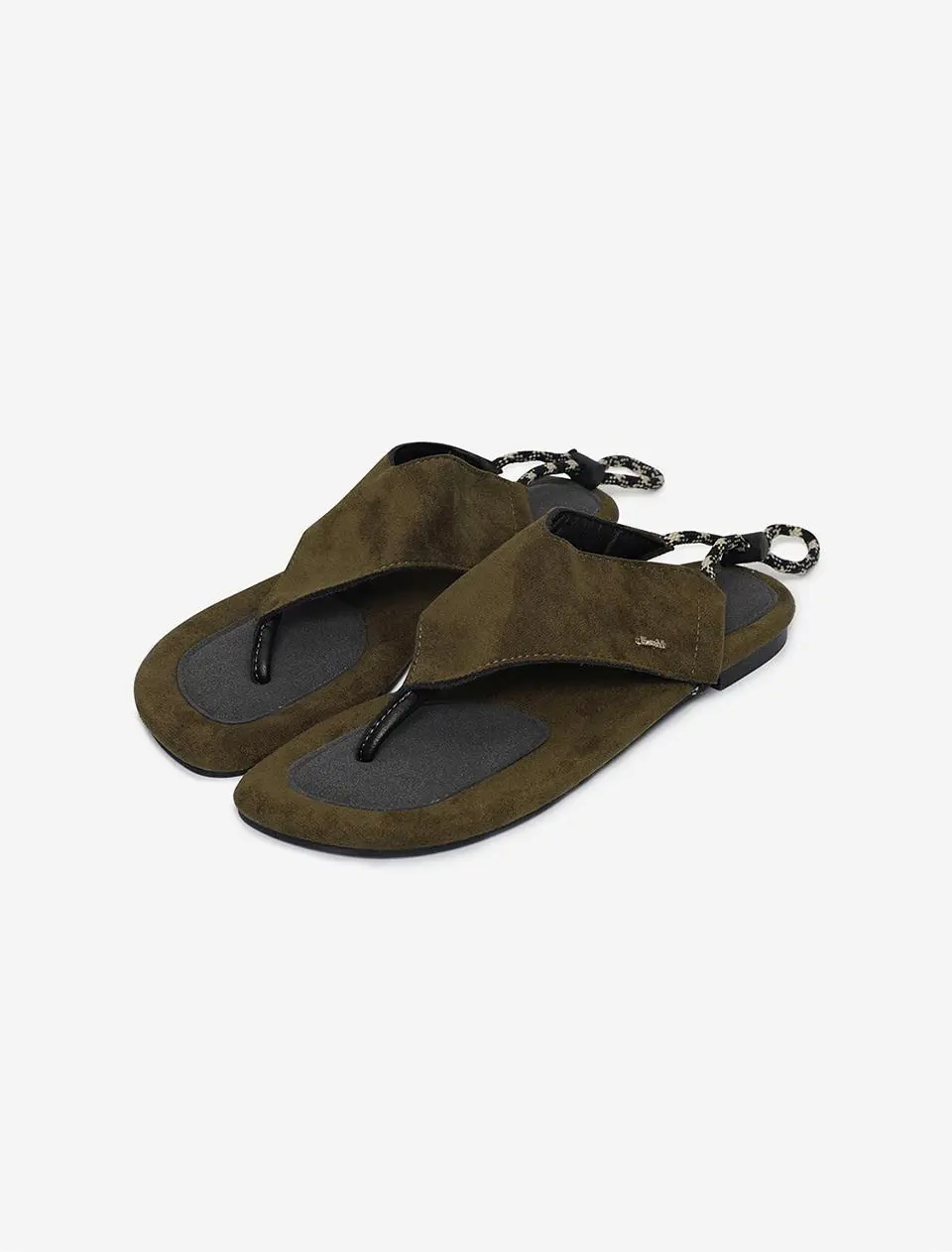 Suede Strap Toe Slides (EMP8ASH010)