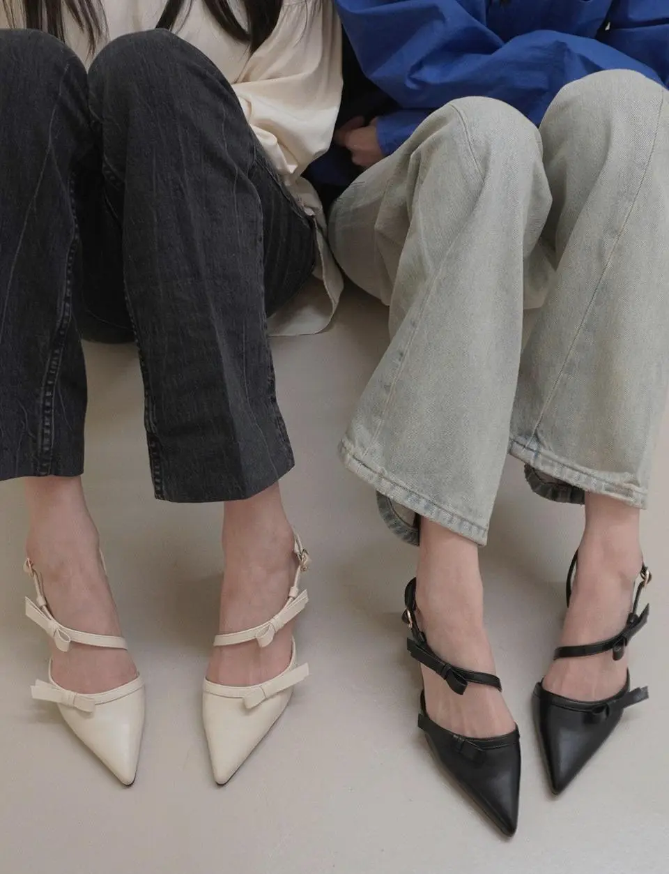 Cross Ribbon Slingback