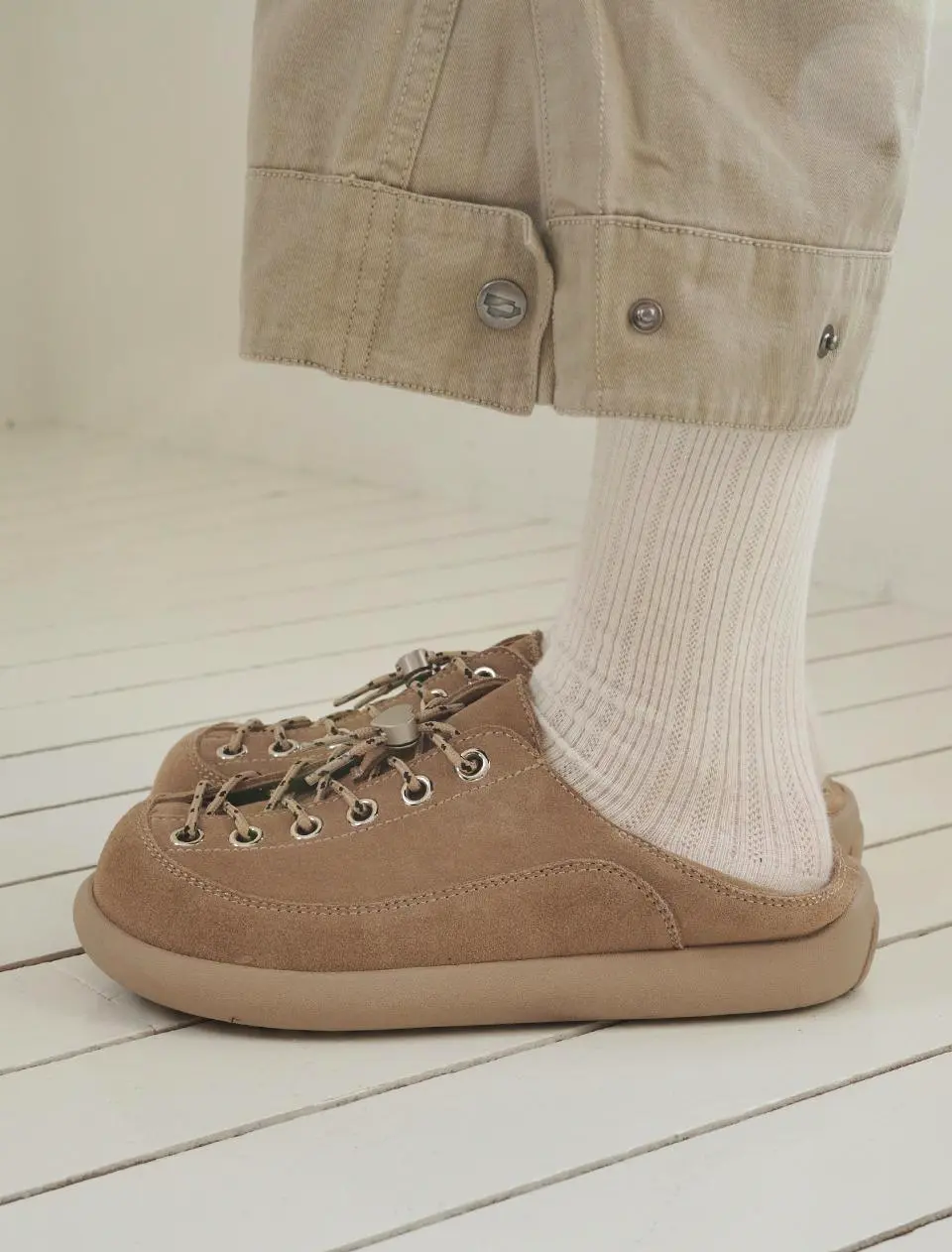 Natural Cowhide Campus Bloafers Loafers (EBAL167144)